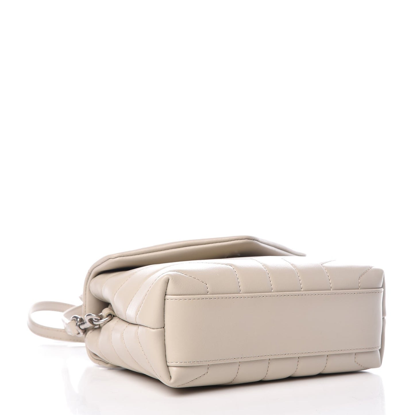 Calfskin Y Quilted Monogram Toy Loulou Chain Satchel Ivory