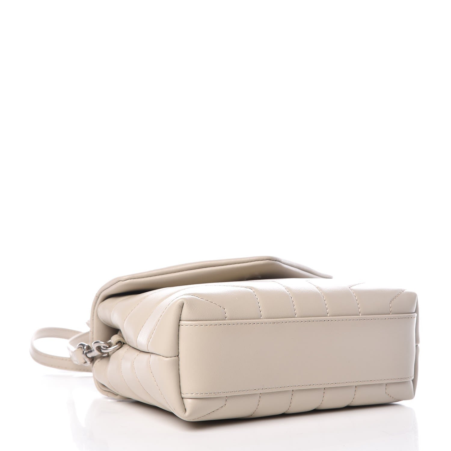 Saint Laurent Calfskin Y Quilted Monogram Toy Loulou Chain Satchel Ivory 4 of 7