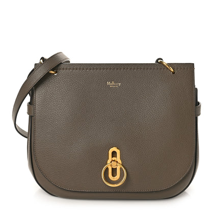 Mulberry Small Classic Grain Calfskin Amberley Satchel Solid Grey 9 of 9