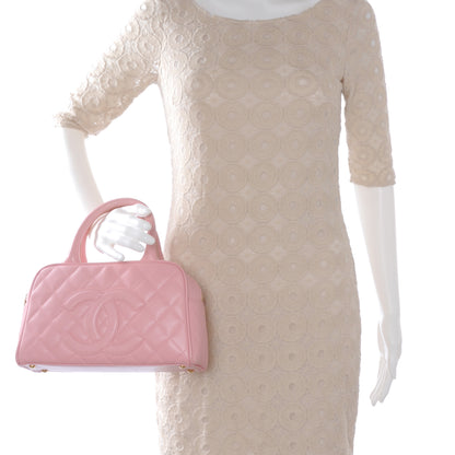 Chanel Caviar Quilted Small Bowler Pink 2 of 8