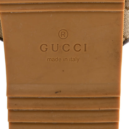 Gucci Canvas GG Monogram Mens Slide Sandals 7 Beige 10 of 11