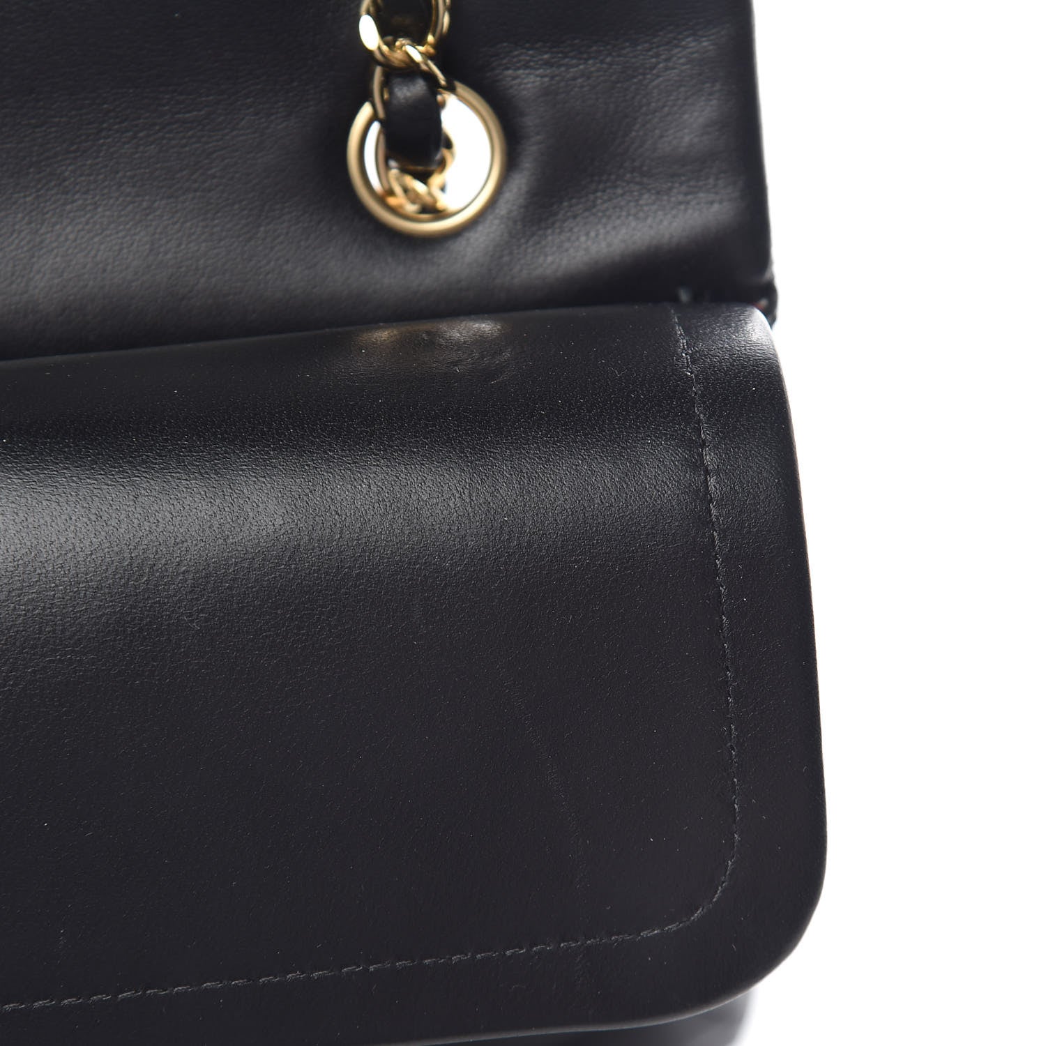 Chanel Lambskin Quilted Medium Double Flap Black 12 of 14