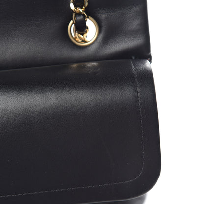 Chanel Lambskin Quilted Medium Double Flap Black 12 of 14
