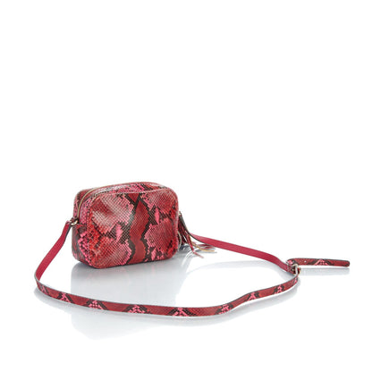 Gucci Python Small Soho Disco Bag Red 3 of 7