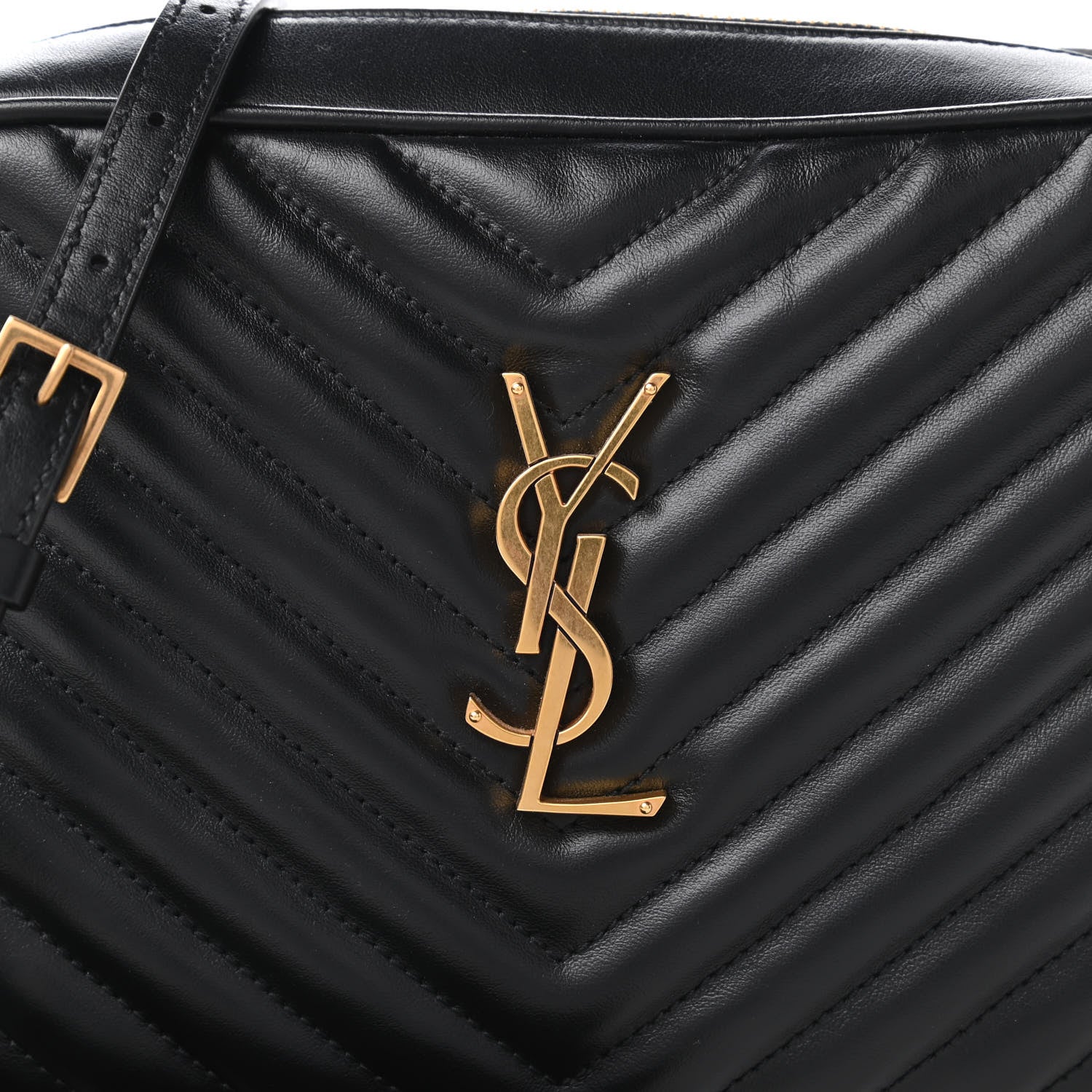 Saint Laurent Calfskin Matelasse Monogram Lou Camera Bag Black 10 of 10
