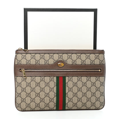 Gucci GG Supreme Monogram Large Ophidia Pouch Clutch Brown 7 of 7