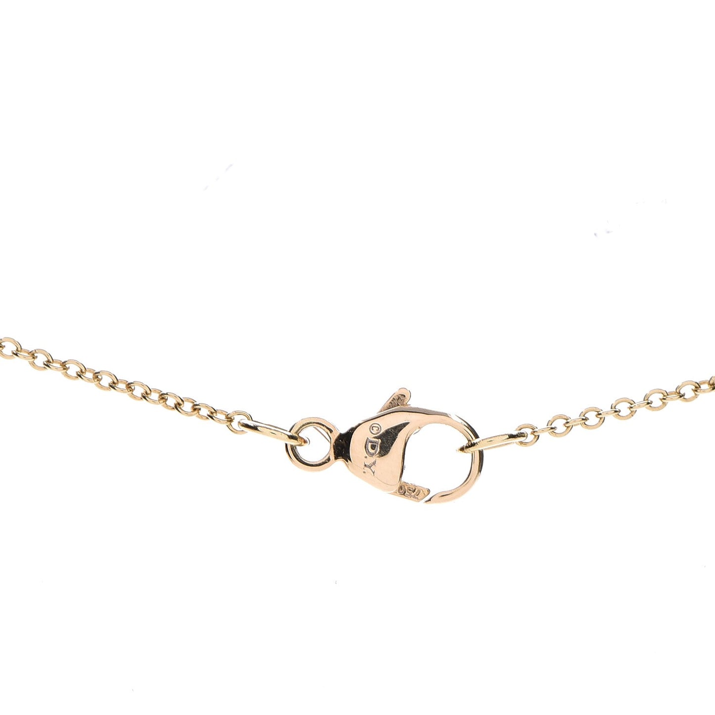 18K Yellow Gold Diamond Initial B Charm Necklace