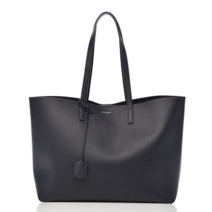 Saint Laurent Calfskin Large Shopping Tote Navy 3 of 11