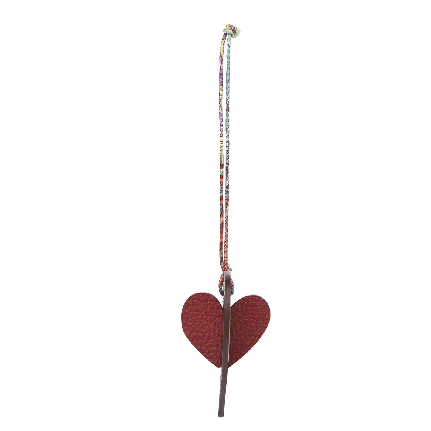 Togo Epsom Petit H Heart Bag Charm Multicolor