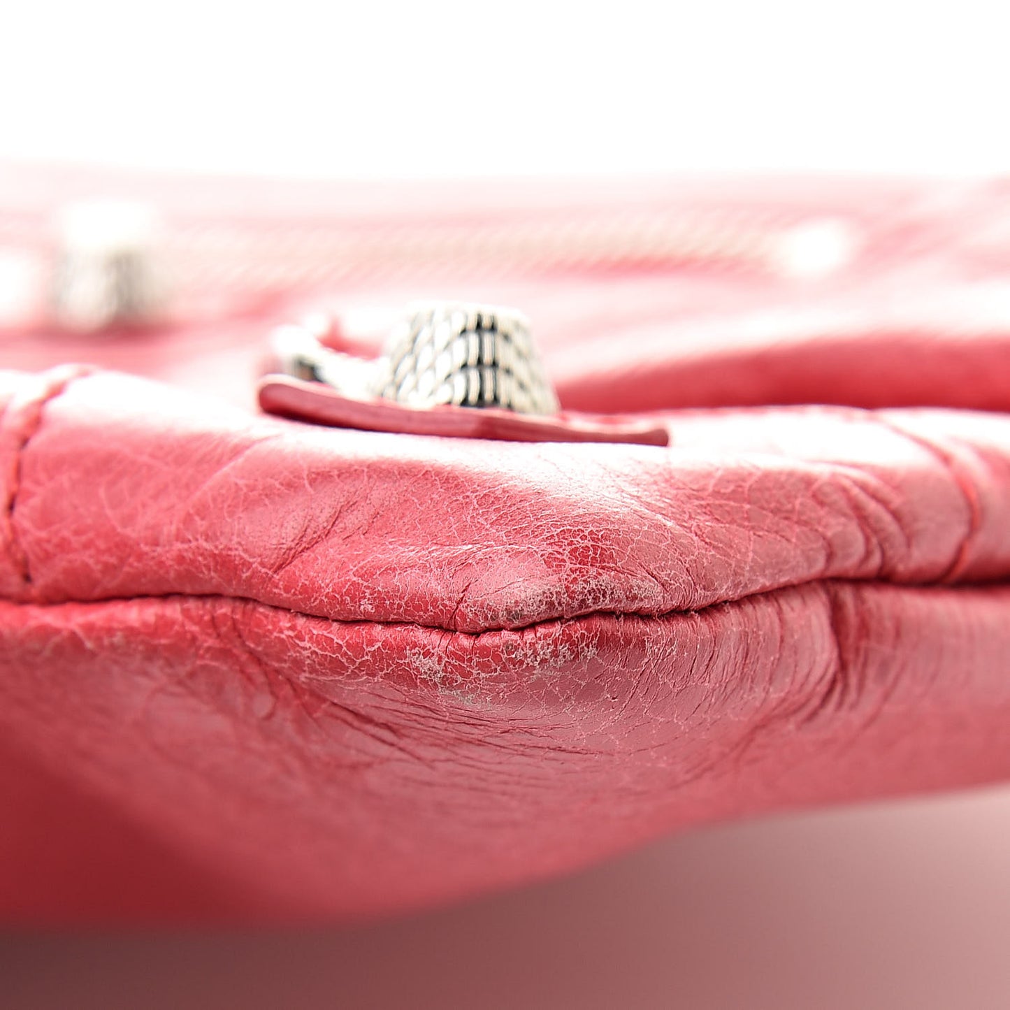 Agneau Giant 12 Silver Hardware Envelope Clutch Rose Thulian
