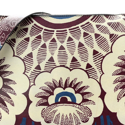 Valentino Garavani Calfskin Floral Print Mime Hobo Burgundy 7 of 9