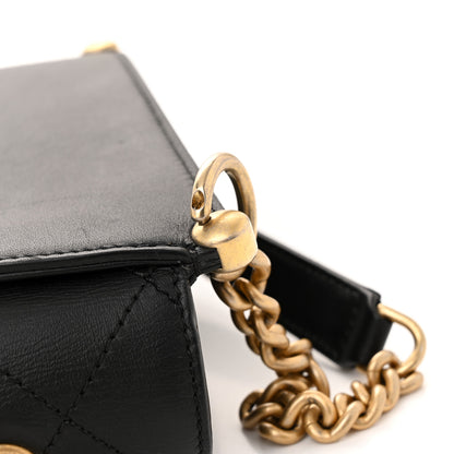 Chanel Calfskin Stitched Flap Black 12 of 15