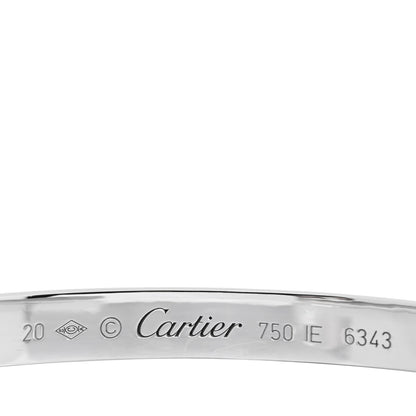 Cartier 18K White Gold LOVE Cuff Bracelet 20 3 of 4