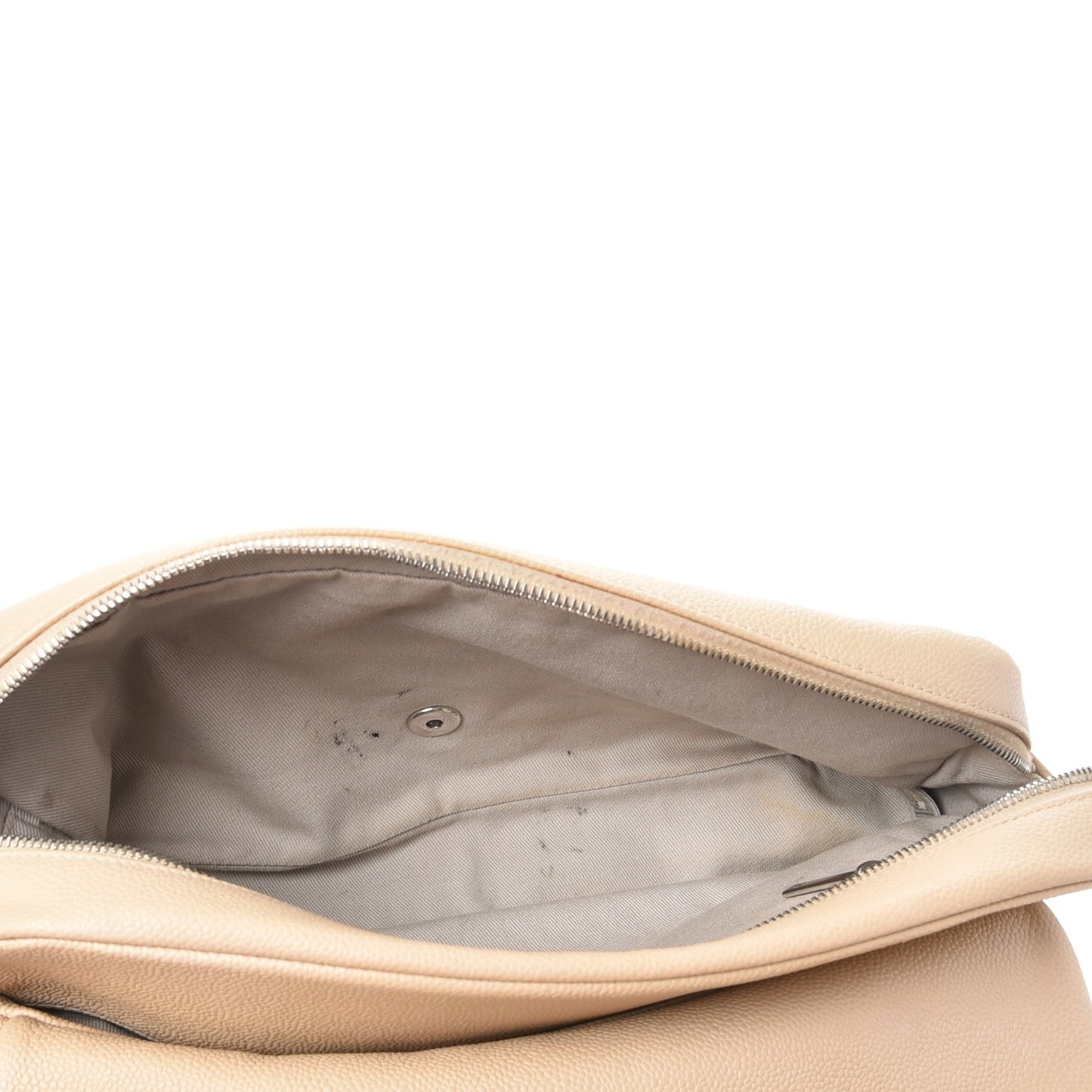 Caviar Quilted Jumbo Easy Flap Beige