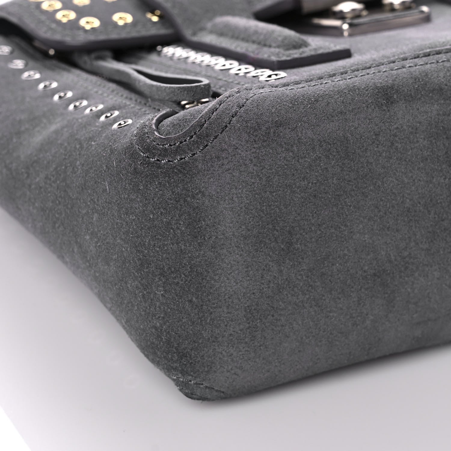 3.1 Phillip Lim Suede Eyelet Mini Pashli Satchel Grey 8 of 9