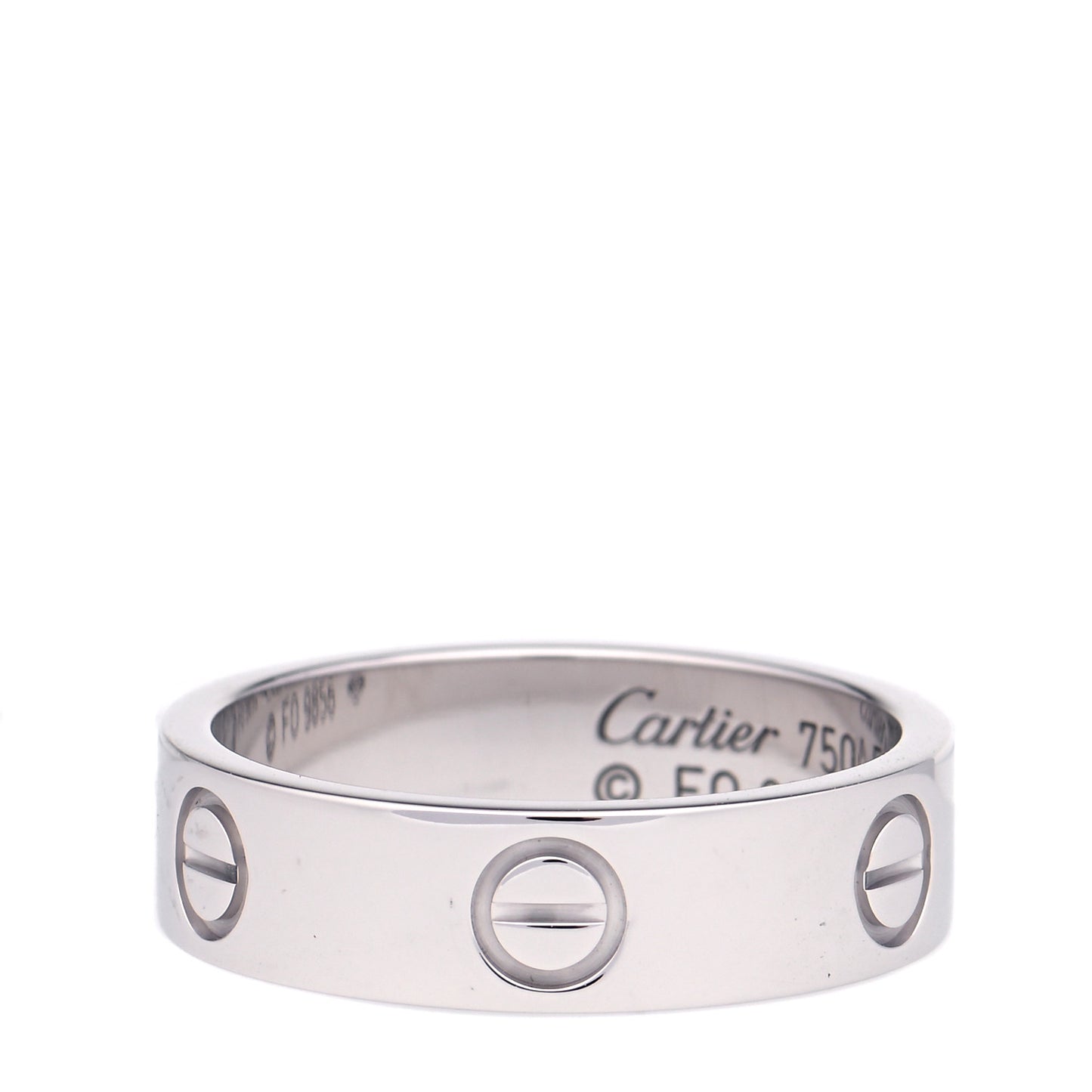 18K White Gold 5.5mm LOVE Ring 56 7.5