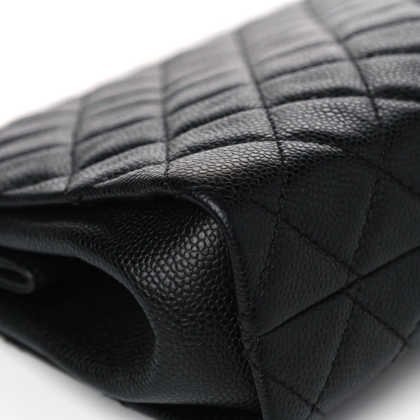 Caviar Quilted CC Large Clutch Black