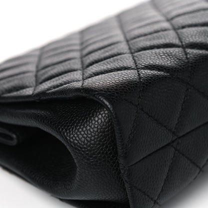 Chanel Caviar Quilted CC Large Clutch Black 12 of 15