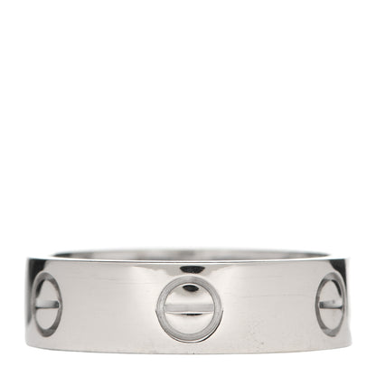 Cartier 18K White Gold 5.5mm LOVE Ring 58 8.25 1 of 4