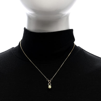 Foundrae 18K Yellow Gold Peridot Forever and Always a Pair Pendant Necklace 2 of 6