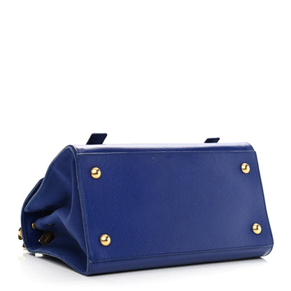 Saint Laurent Calfskin Canvas Small Muse Two Blue 3 of 20