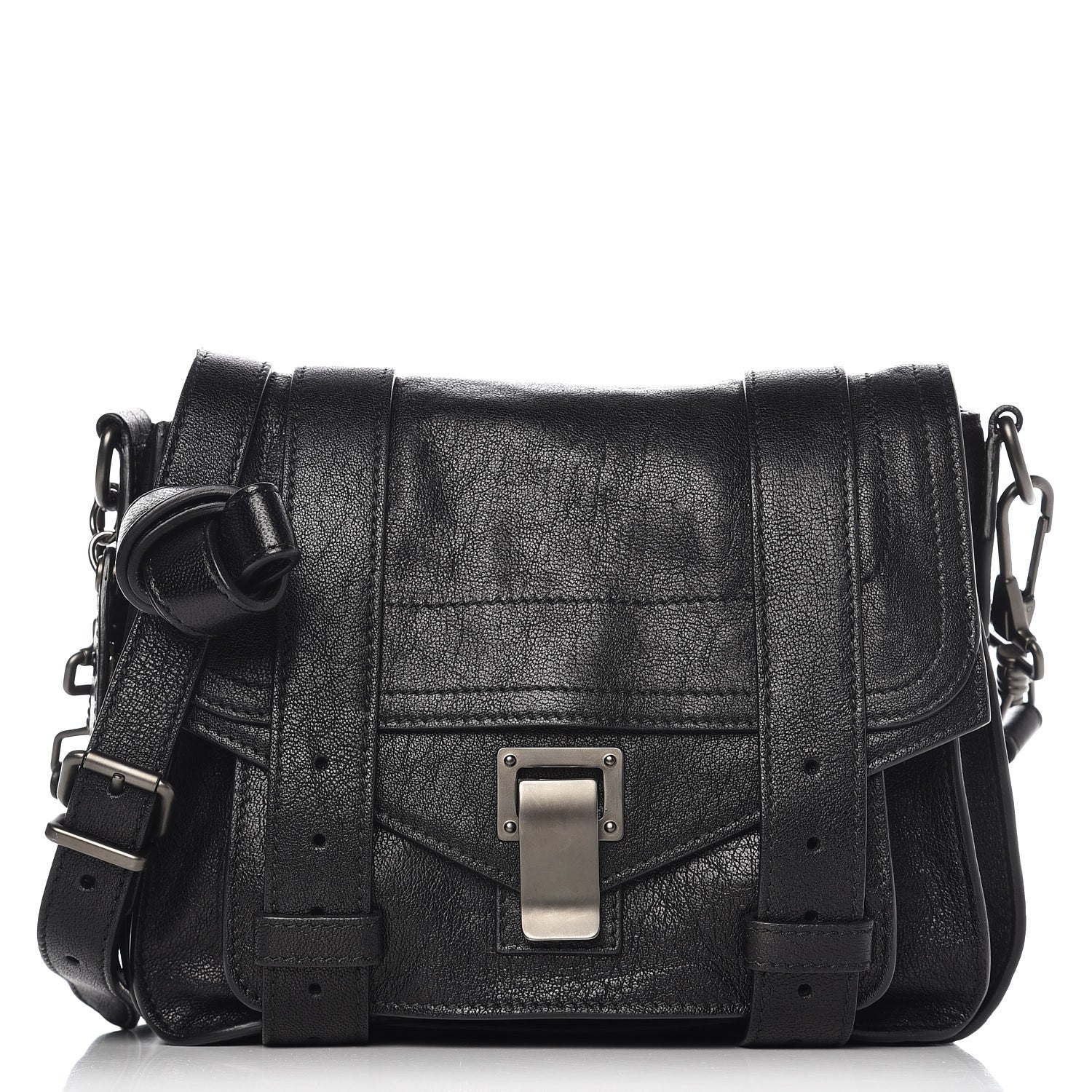 Proenza Schouler Lambskin PS1 Pouch Messenger Black 1 of 6