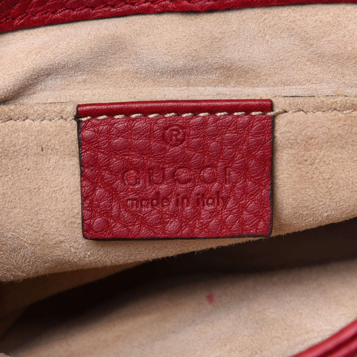 Pebbled Calfskin Small 1973 Chain Shoulder Bag Red