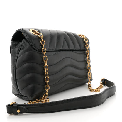 Louis Vuitton Calfskin New Wave Chain Bag MM NM Black 3 of 12
