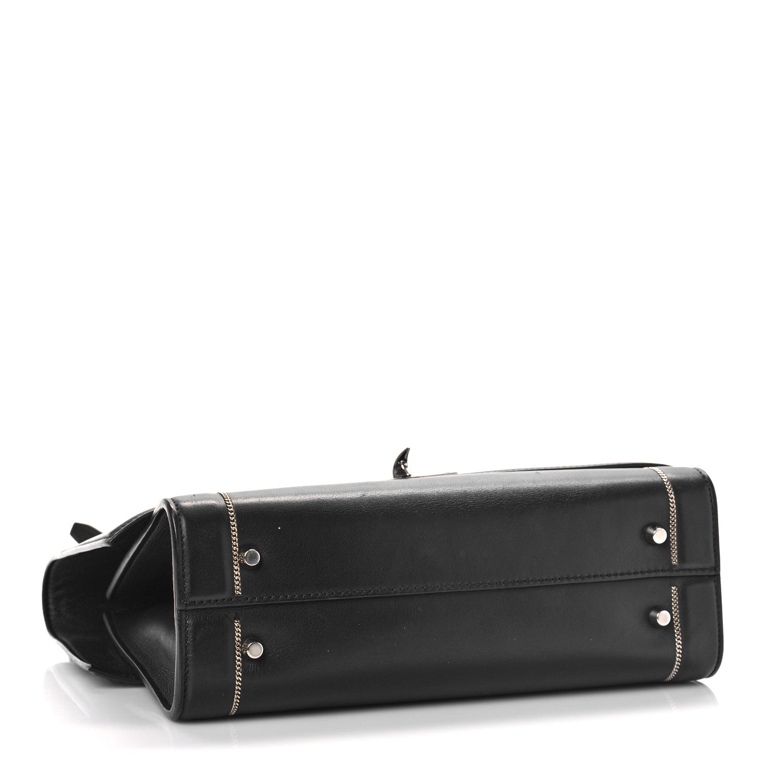 Givenchy Grained Calfskin Chain Small Shark Lock Satchel Black 4 of 10