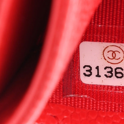 Chanel Caviar Quilted Card Holder Red 8 of 9