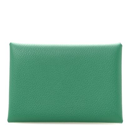 Hermes Evercolor Calvi Duo Card Case Vert Vertigo 1 of 8