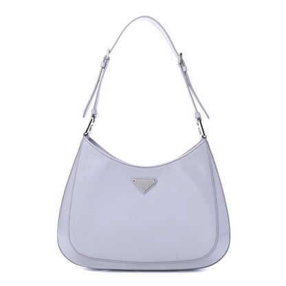 Prada Spazzolato Cleo Adjustable Strap Shoulder Bag Fiordaliso 1 of 5