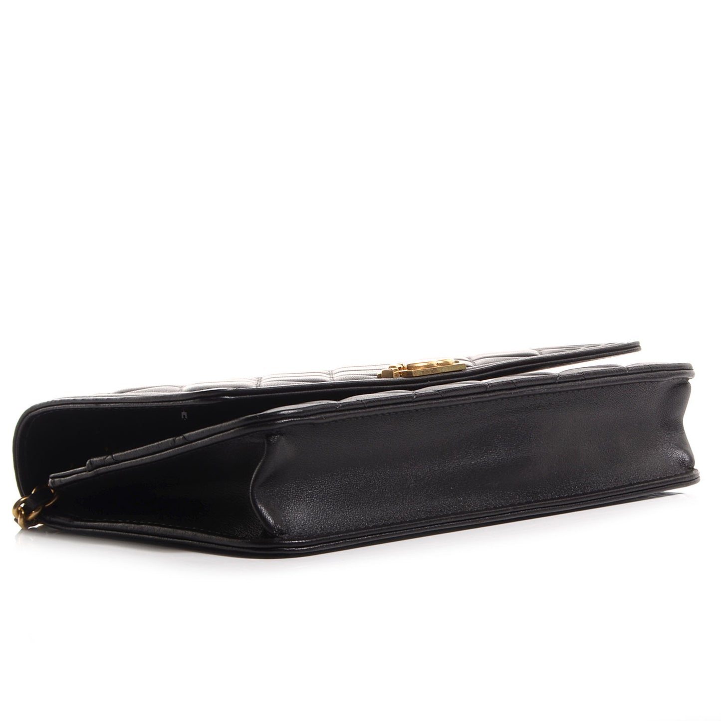 Lambskin Quilted Boy Wallet On Chain WOC Black