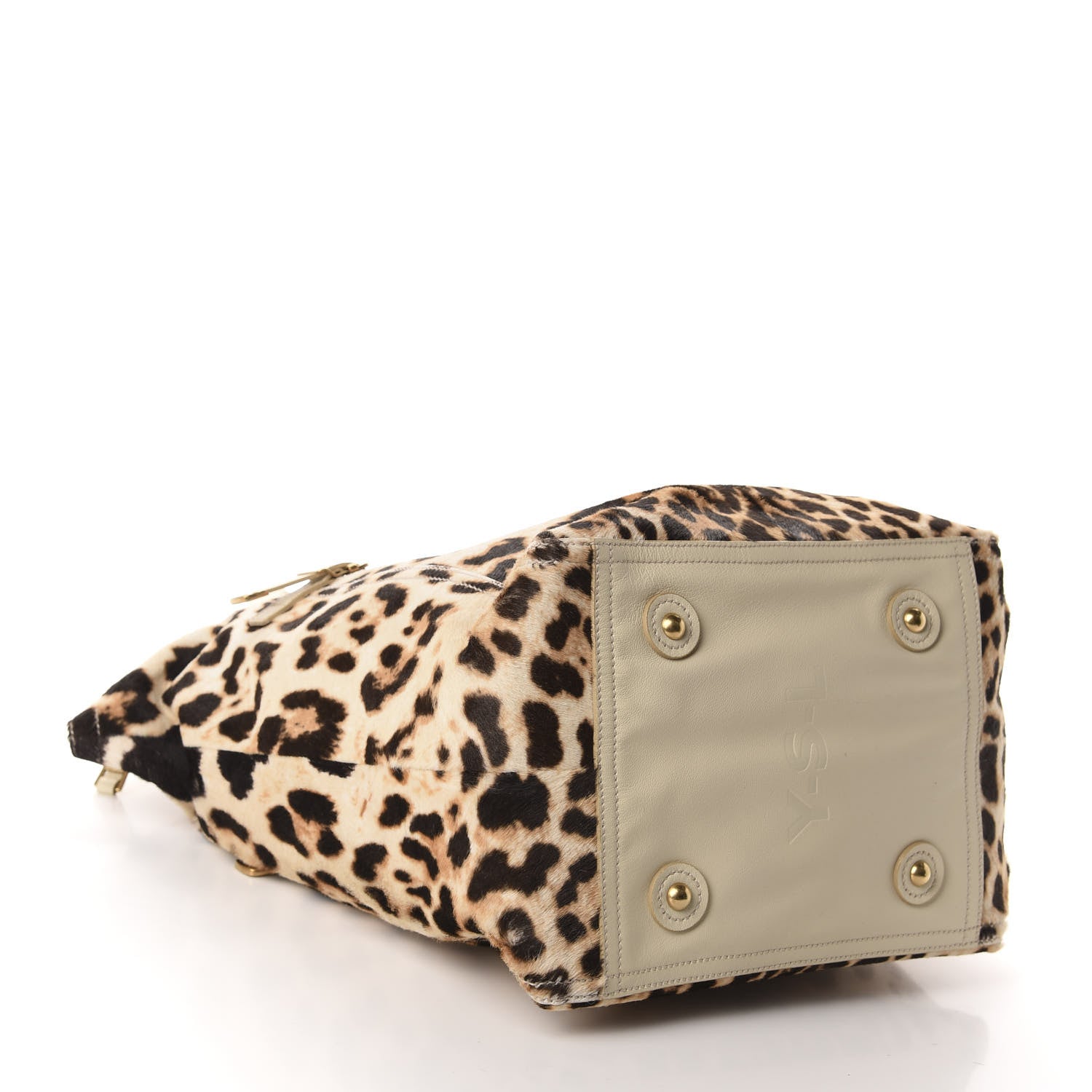 Saint Laurent Pony Hair Leopard Print Large Downtown Tote 3 of 9