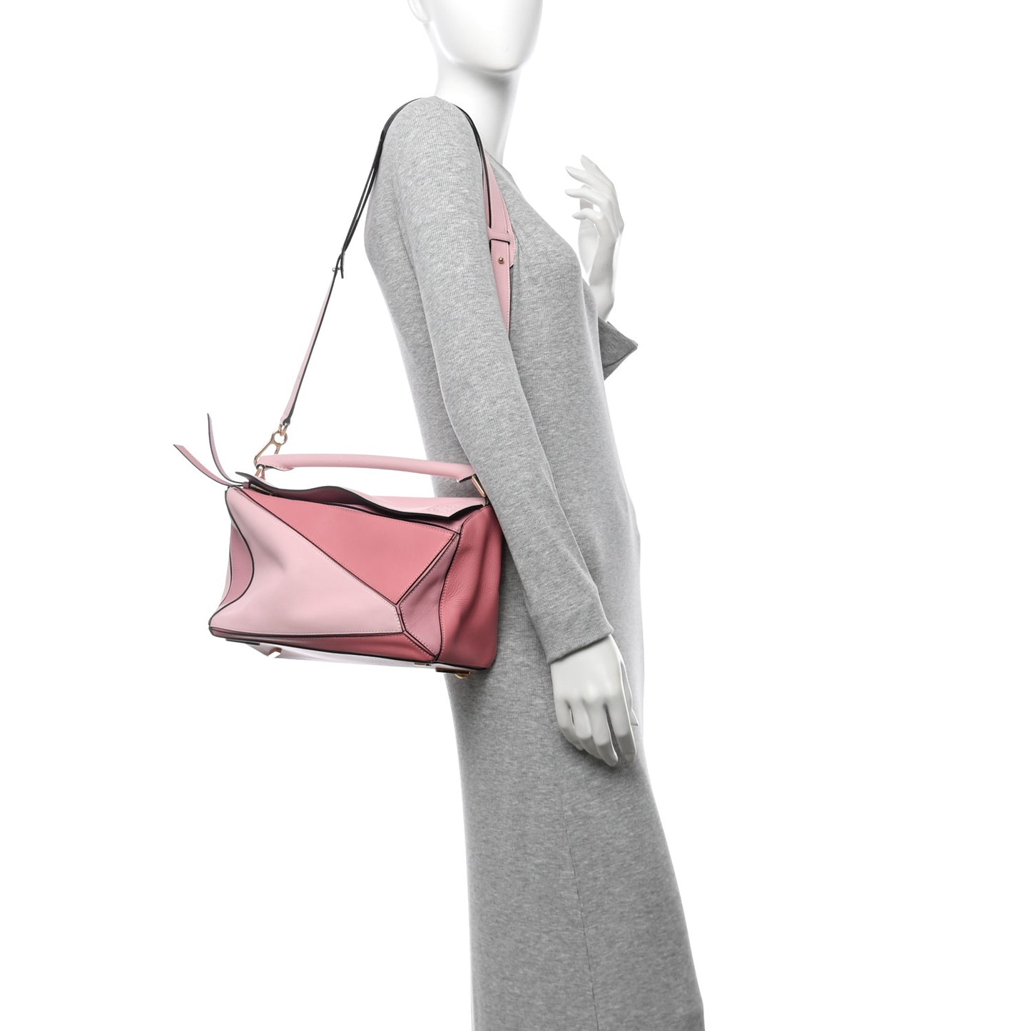 Calfskin Medium Puzzle Bag Soft Pink