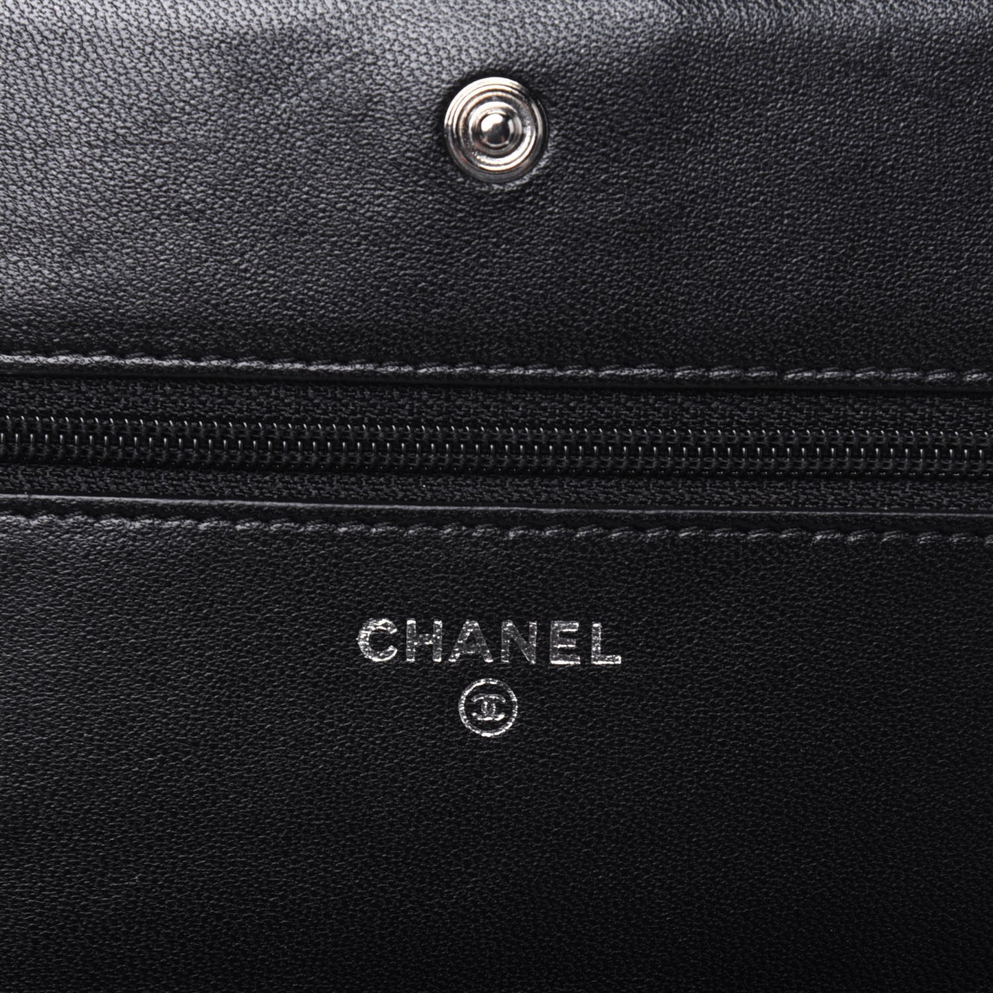 Lambskin Quilted Boy Wallet On Chain WOC Black