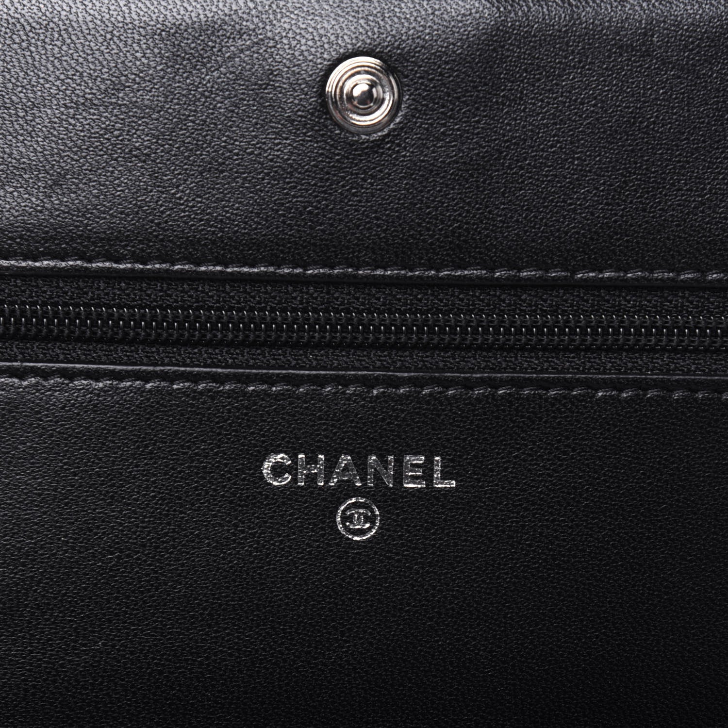 Chanel Lambskin Quilted Boy Wallet On Chain WOC Black 5 of 15