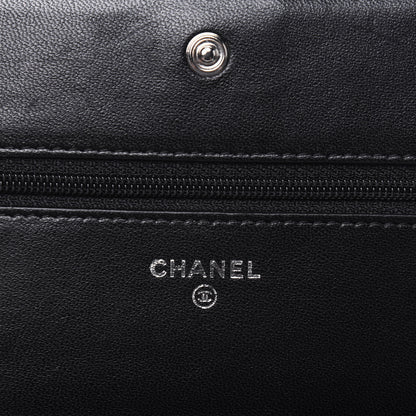 Chanel Lambskin Quilted Boy Wallet On Chain WOC Black 5 of 15