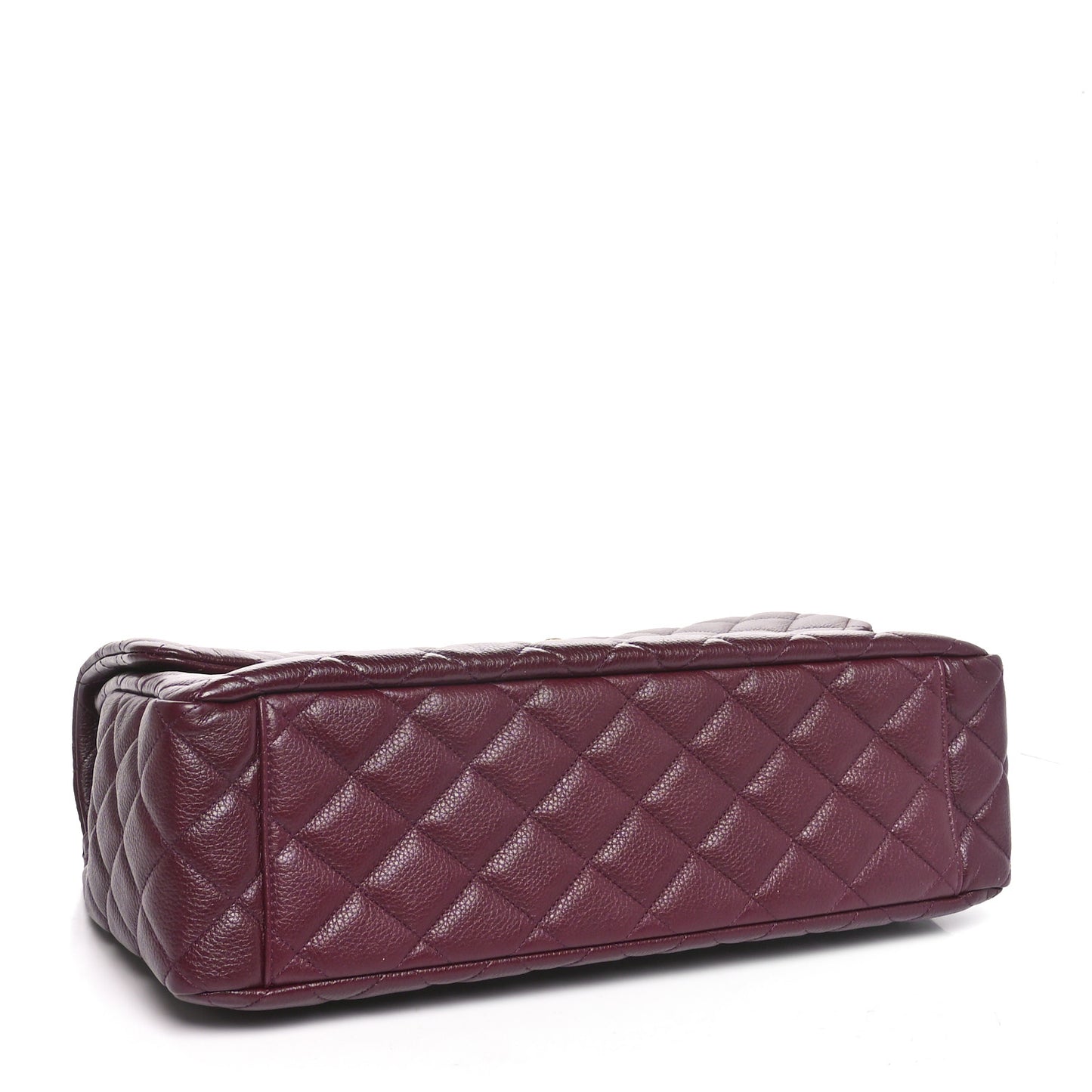 Caviar Quilted XXL Travel Flap Bag Burgundy