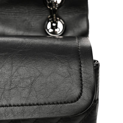 Chanel Aged Calfskin Chevron Quilted 2.55 Reissue 225 Flap So Black 14 of 16