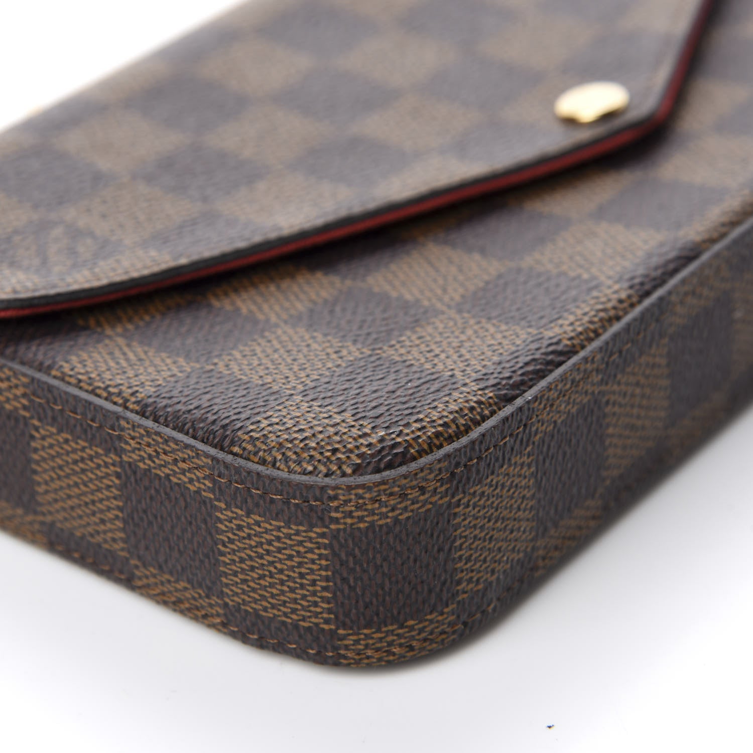 Louis Vuitton Damier Ebene Pochette Felicie Chain Wallet 6 of 12