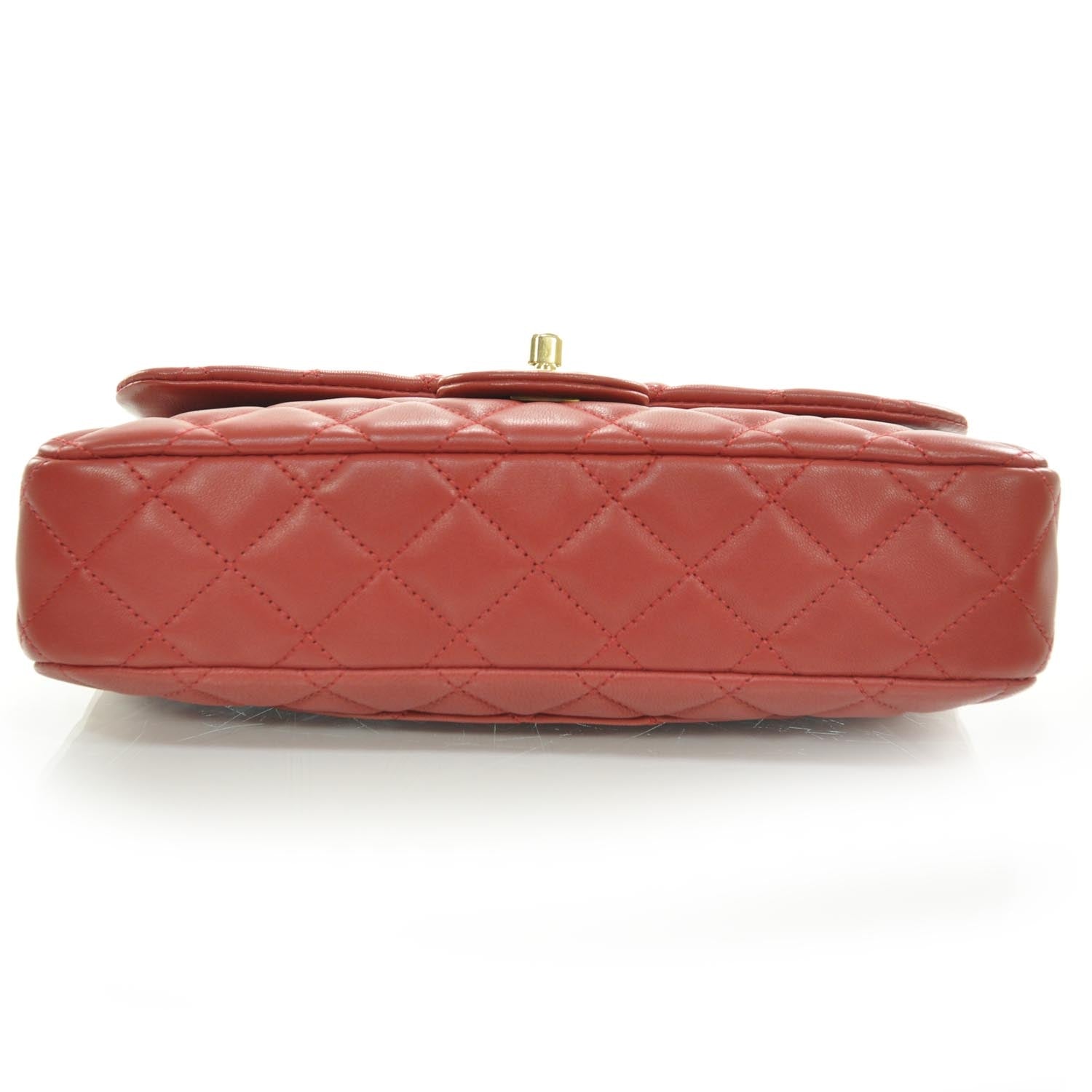 Chanel Lambskin Quilted Cruise Charm Medium Flap Red 4 of 9