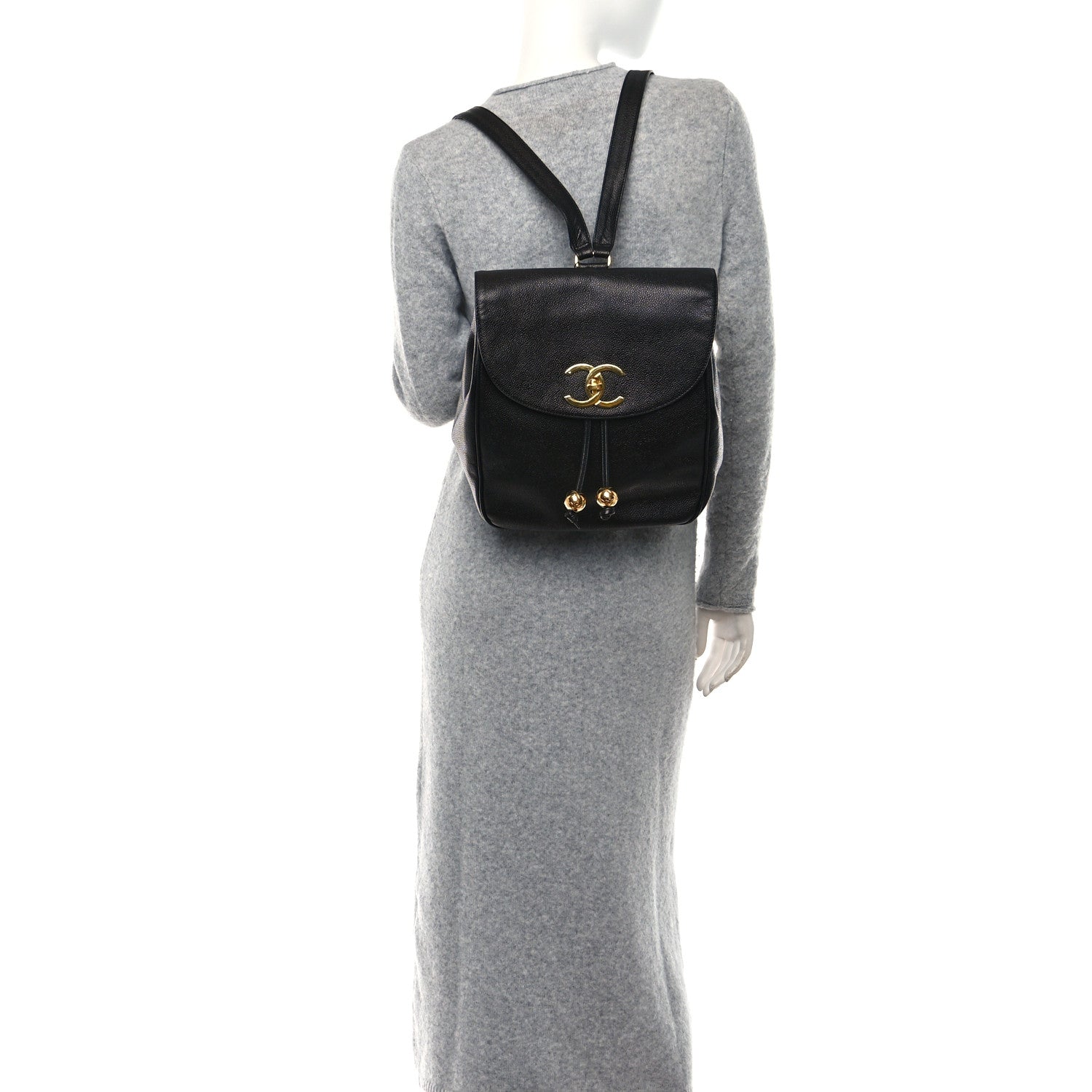 Chanel Caviar CC Backpack Black 2 of 8