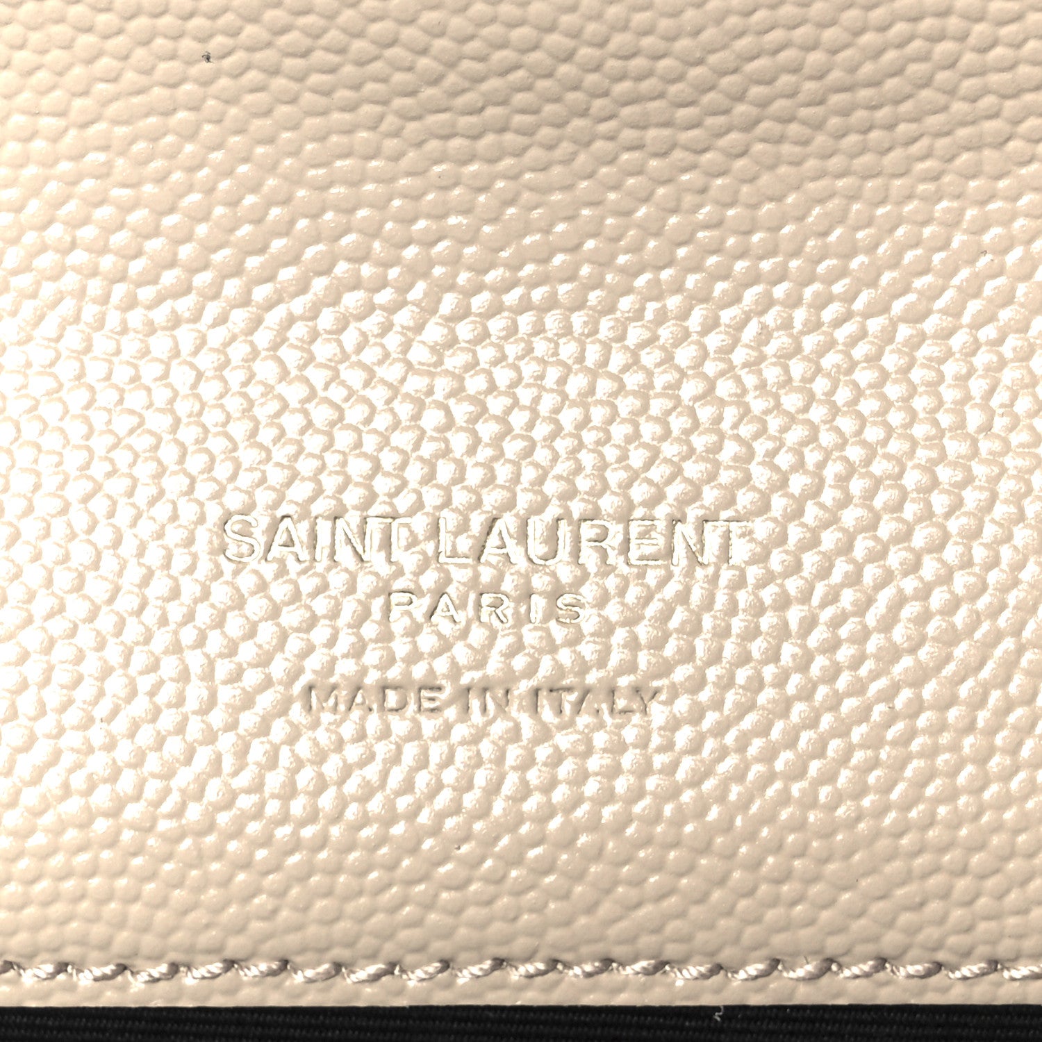 Saint Laurent Grain De Poudre Matelasse Chevron Monogram Envelope Clutch Dark Beige 6 of 10