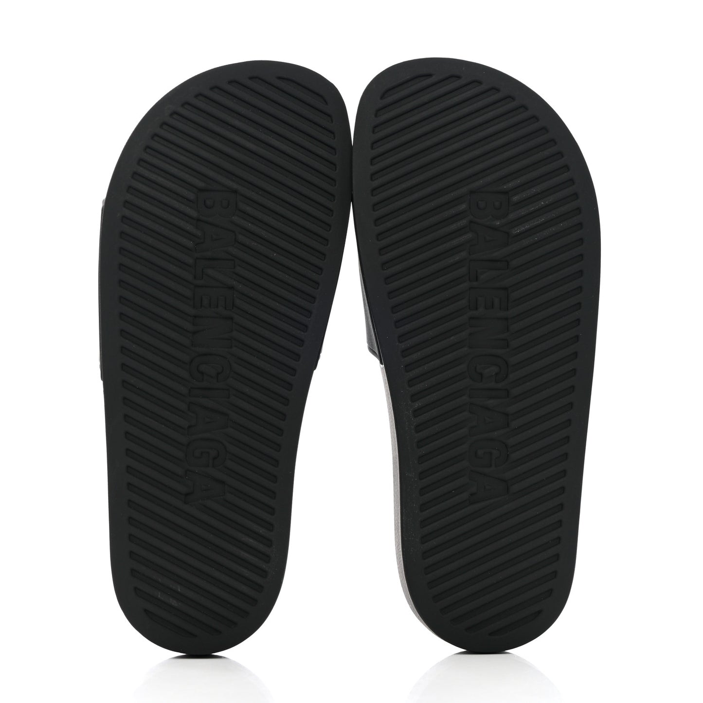 Rubber Womens Logo Pool Slide Sandals 37 Black