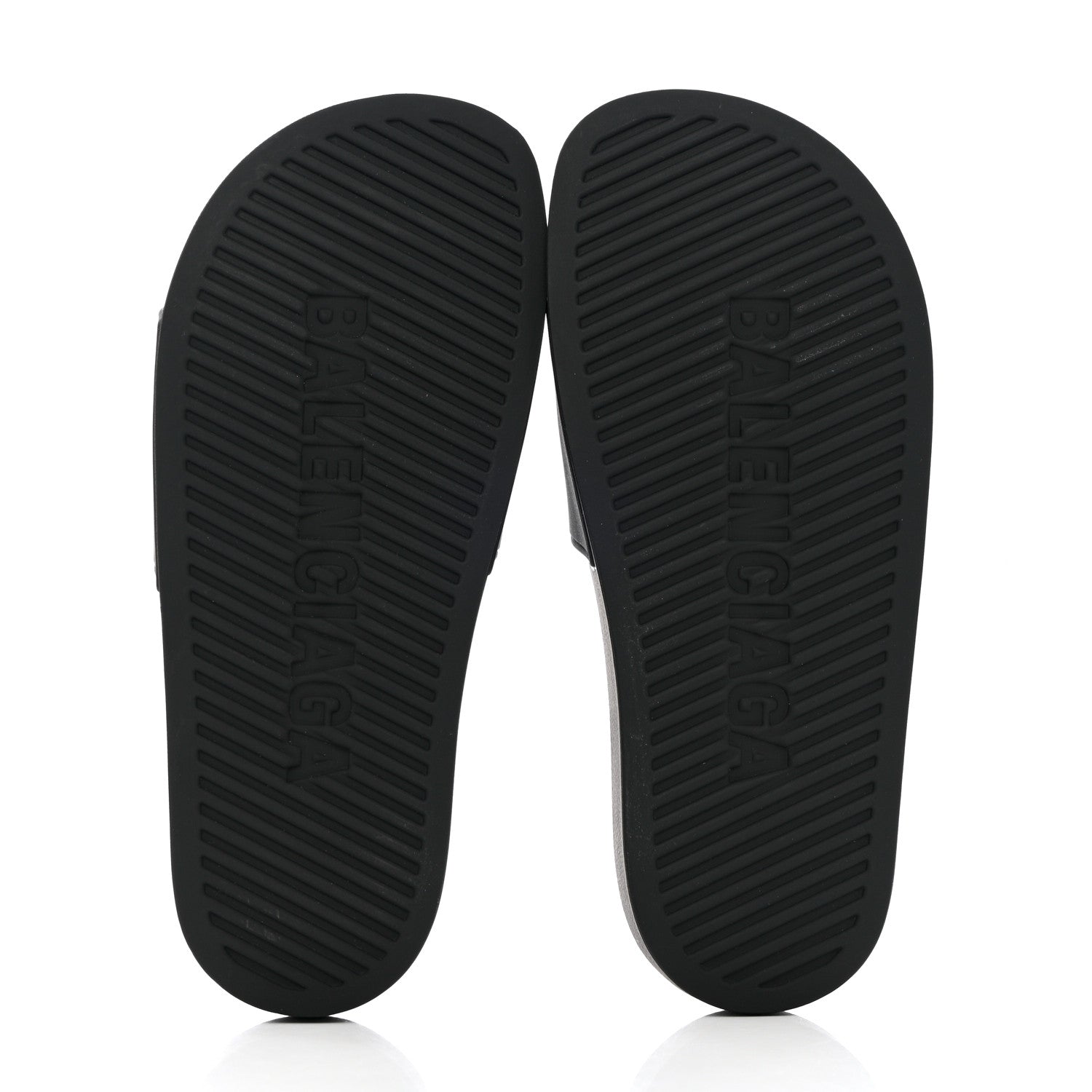 Balenciaga Rubber Womens Logo Pool Slide Sandals 37 Black 5 of 16