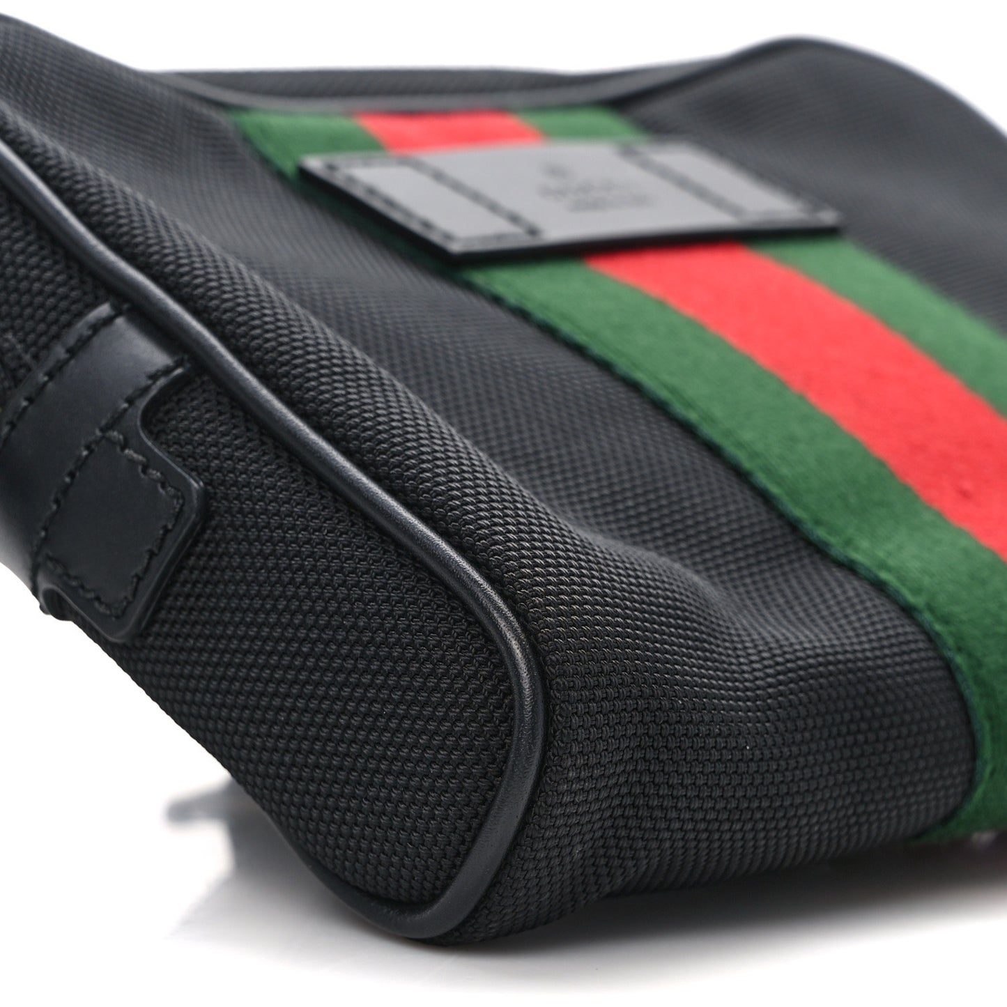 Canvas Web Slim Belt Bag Black