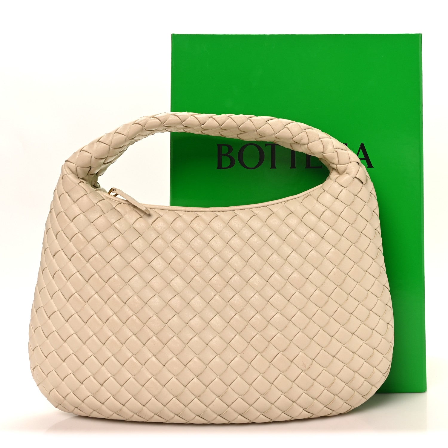 Bottega Veneta Supple Nappa Intrecciato Padded Small Veneta Hobo Sea Salt 11 of 11
