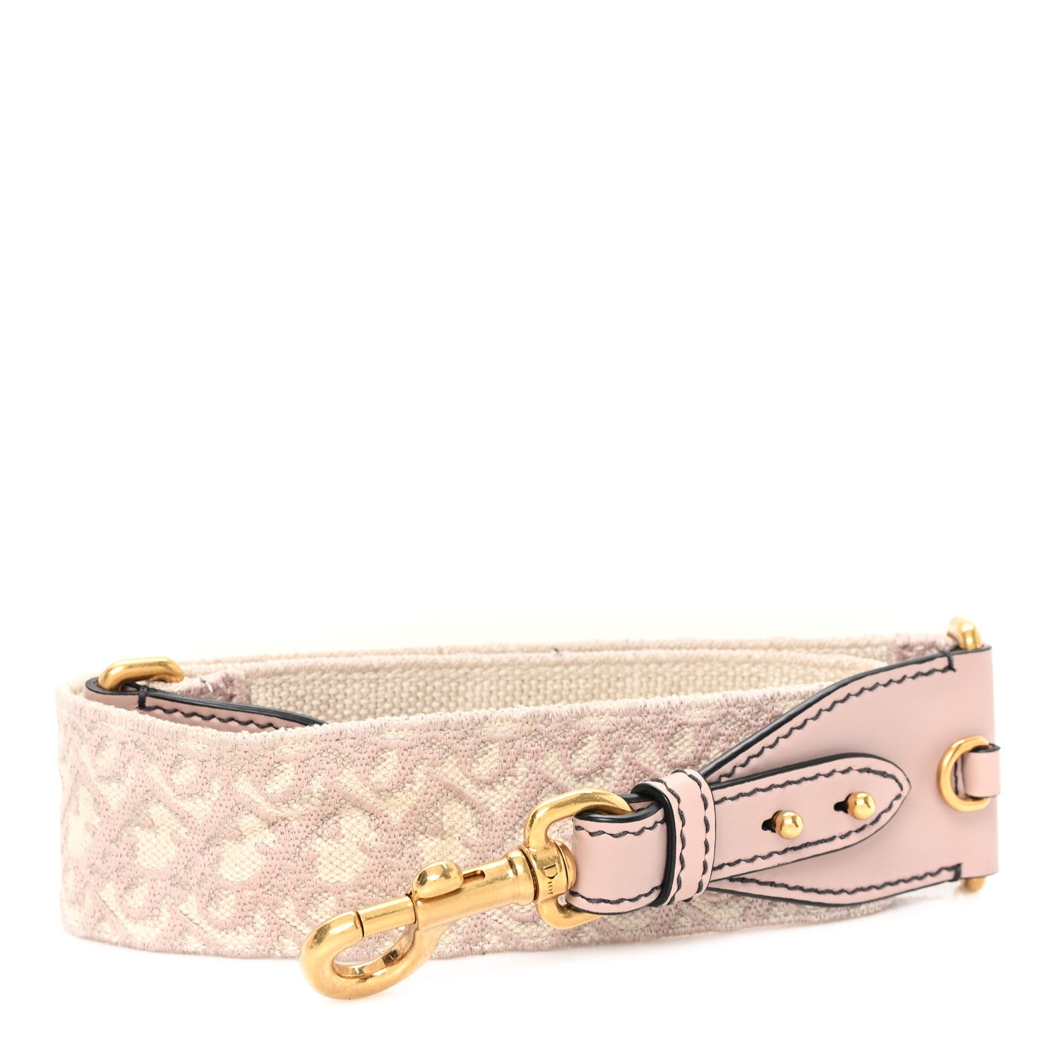 Christian Dior Oblique Adjustable Shoulder Strap Rose Des Vents 1 of 3