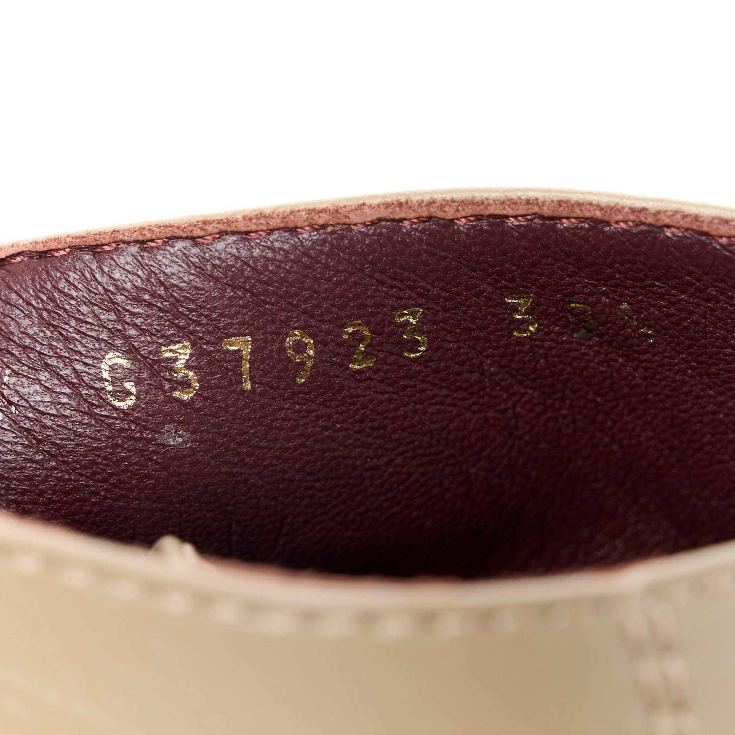 Calfskin CC Turnlock Lace Up Boots 39.5 Beige
